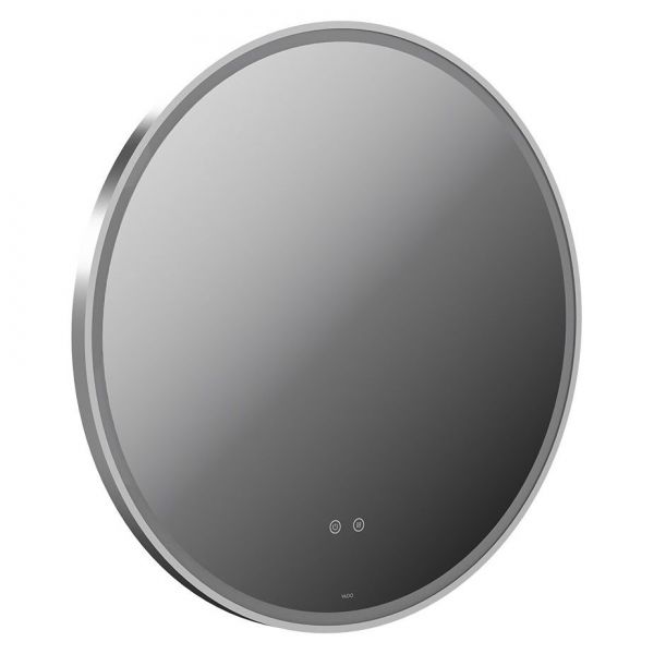 Vado Cameo Satin Chrome 800mm Illuminated Round Bathroom Mirror