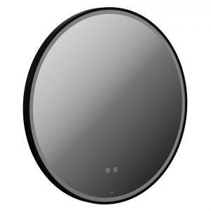 Vado Cameo Matt Black 800mm Illuminated Round Bathroom Mirror