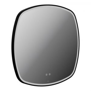 Vado Cameo Matt Black 800mm Illuminated Soft Square Bathroom Mirror