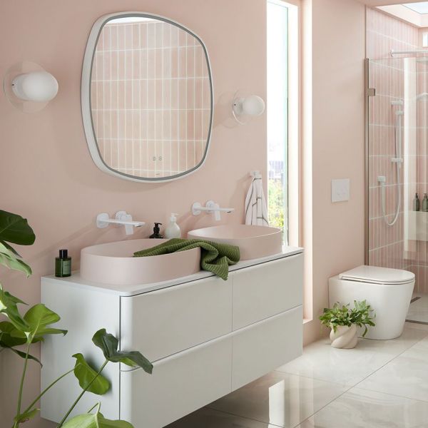 Vado Cameo Matt White 800mm Illuminated Soft Square Bathroom Mirror #2