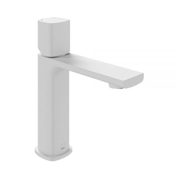Vado Cameo Leverless Matt White Mono Basin Mixer Tap