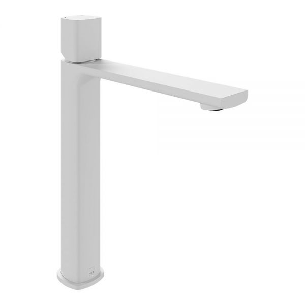 Vado Cameo Leverless Matt White Low Pressure Tall Mono Basin Mixer Tap