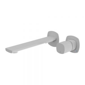Vado Cameo Leverless Matt White Low Pressure Wall Mounted Basin Mixer Tap