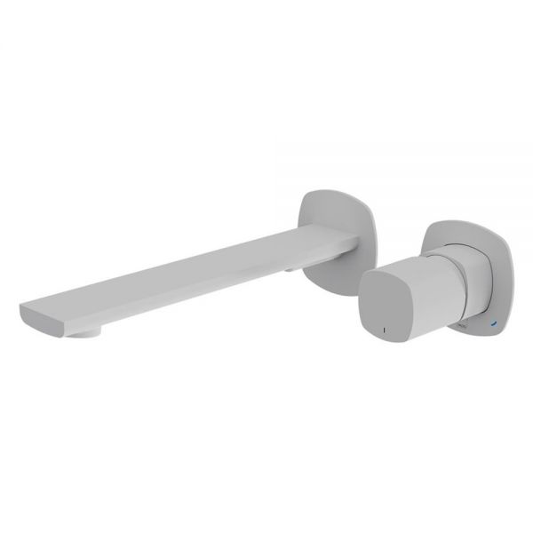 Vado Cameo Leverless Matt White Wall Mounted Basin Mixer Tap