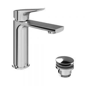 Vado Cameo Levered Chrome Mono Basin Mixer Tap with Click Clack Waste