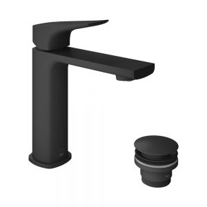 Vado Cameo Levered Matt Black Low Pressure Mono Basin Mixer Tap