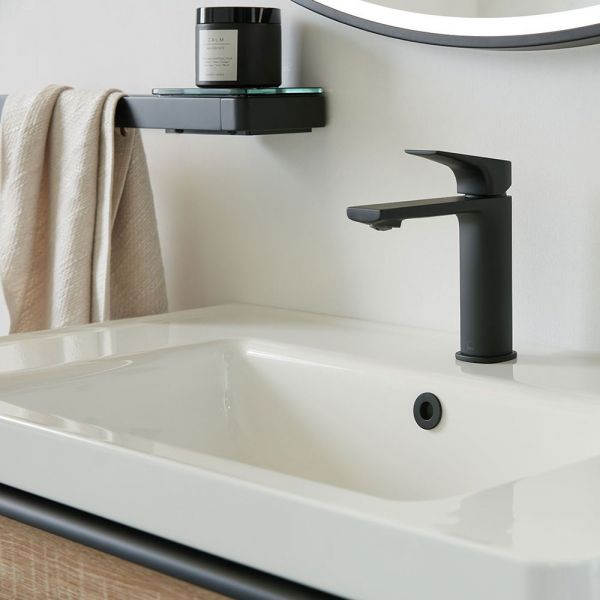 Vado Cameo Levered Matt Black Mono Basin Mixer Tap #4