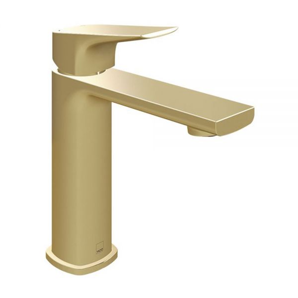 Vado Cameo Levered Satin Brass Mono Basin Mixer Tap