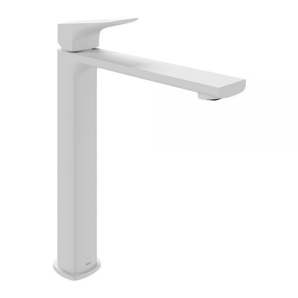 Vado Cameo Levered Matt White Low Pressure Tall Mono Basin Mixer Tap