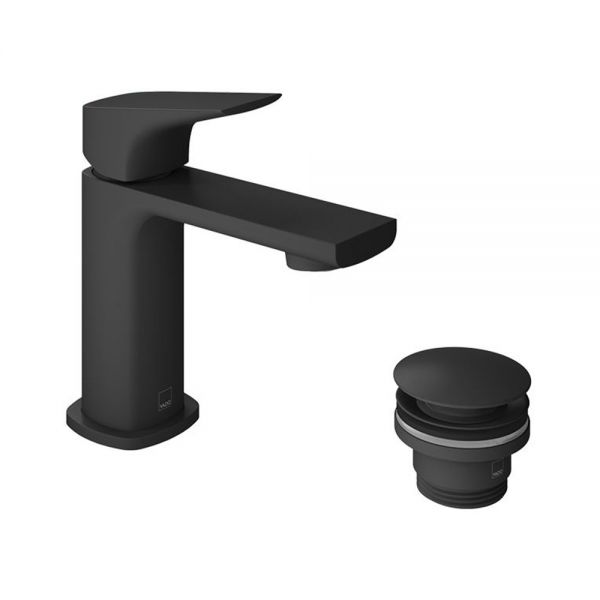 Vado Cameo Levered Matt Black Low Pressure Cloakroom Mono Basin Mixer Tap