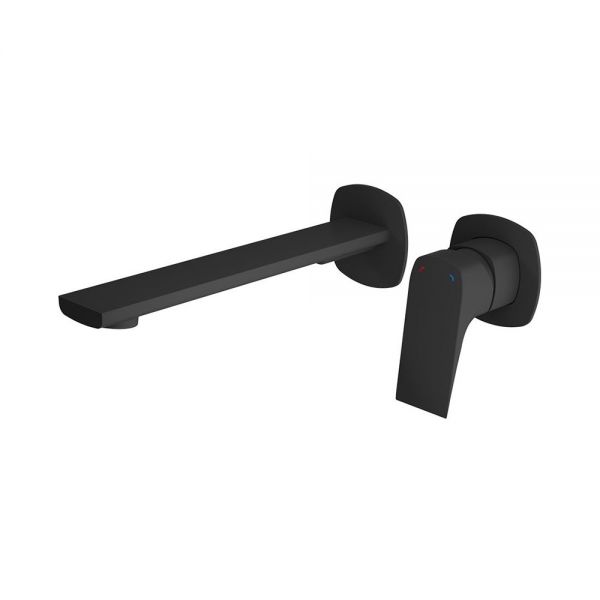 Vado Cameo Levered Matt Black Low Pressure Wall Mounted Basin Mixer Tap