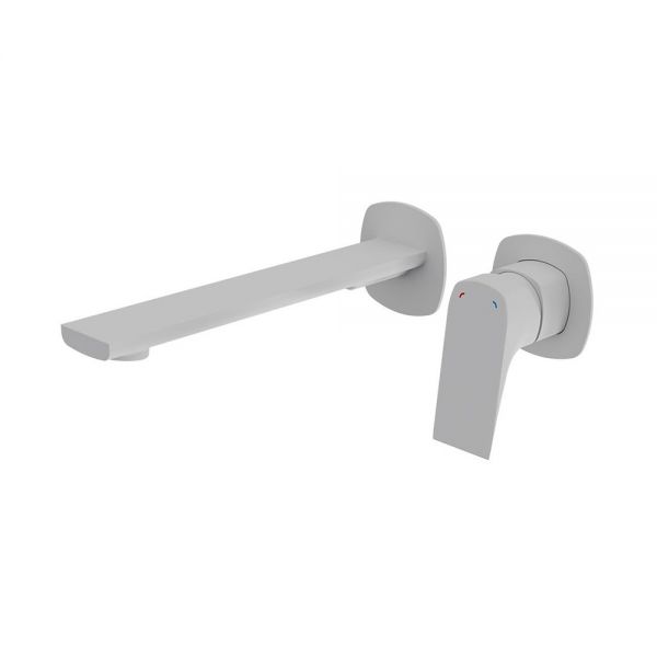 Vado Cameo Levered Matt White Low Pressure Wall Mounted Basin Mixer Tap