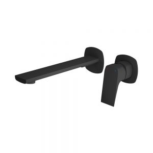 Vado Cameo Levered Matt Black Wall Mounted Basin Mixer Tap