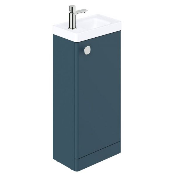 Vado Cameo Floor Mounted Atlantic Blue Cloakroom Unit 400mm
