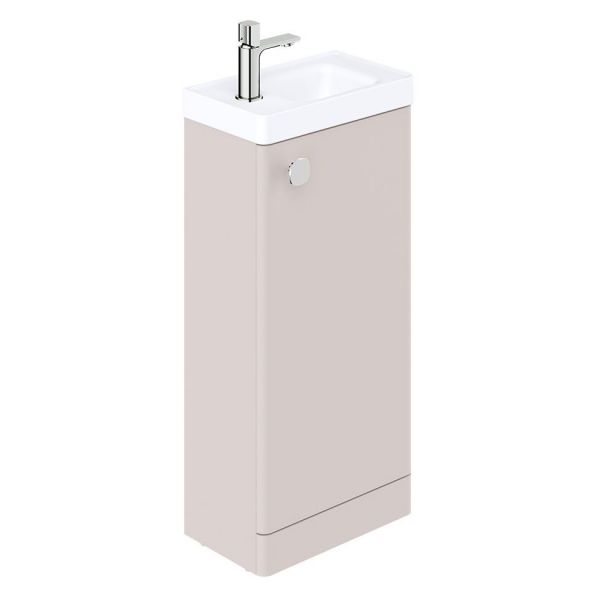 Vado Cameo Floor Mounted Pink Clay Cloakroom Unit 400mm