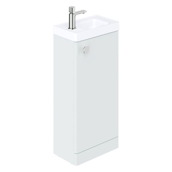 Vado Cameo Floor Mounted Arctic White Cloakroom Unit 400mm