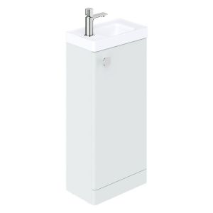 Vado Cameo Floor Mounted Arctic White Cloakroom Unit 400mm