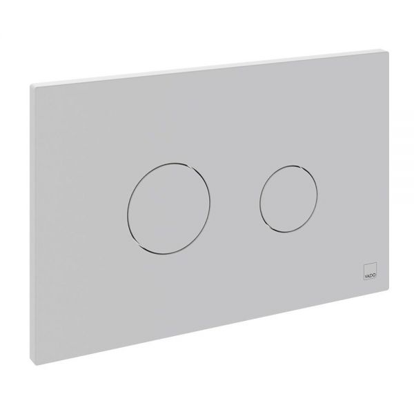 Vado Round Dual Flush Plate Matt White
