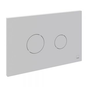 Vado Round Dual Flush Plate Matt White