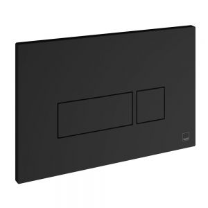 Vado Square Dual Flush Plate Matt Black