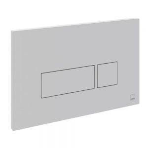 Vado Square Dual Flush Plate Matt White