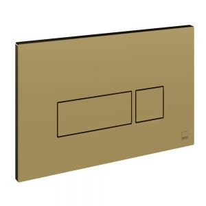 Vado Square Dual Flush Plate Satin Brass
