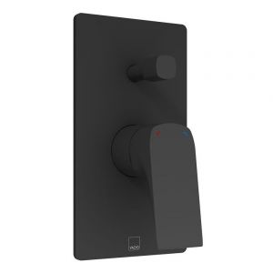 Vado Cameo Matt Black Two Outlet Concealed Manual Shower Valve with Diverter