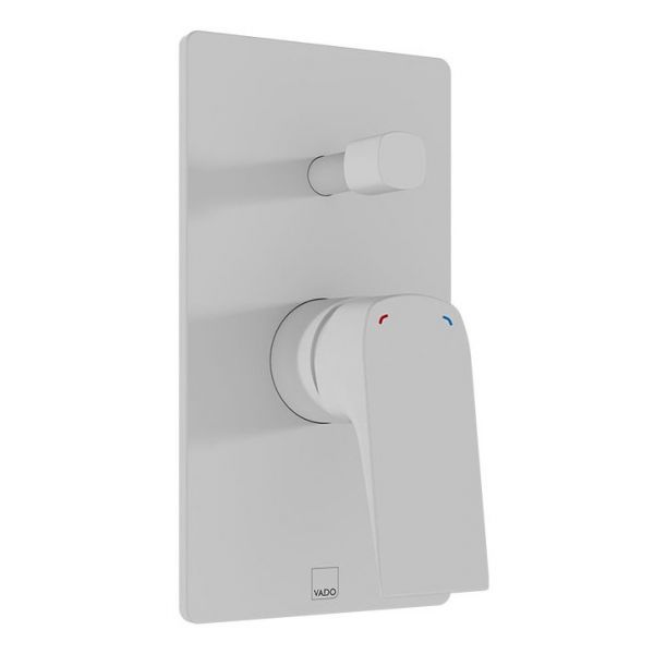 Vado Cameo Matt White Two Outlet Concealed Manual Shower Valve with Diverter