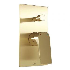 Vado Cameo Satin Brass Two Outlet Concealed Manual Shower Valve with Diverter
