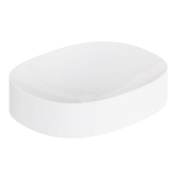 Vado Cameo Gloss White Oval Countertop Basin 480 x 380mm