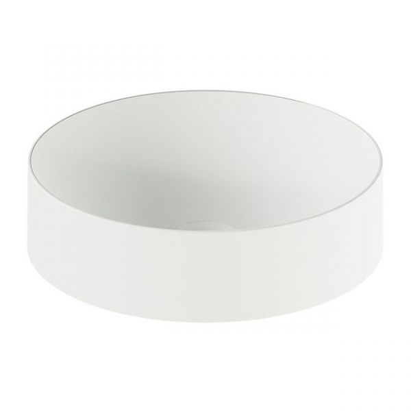 Vado Cameo Arctic White Round Countertop Basin 400 x 400mm