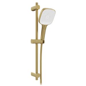 Vado Cameo Satin Brass Multi Function Slide Rail Shower Kit