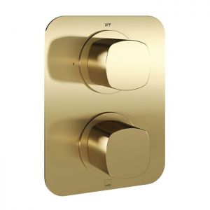 Vado Cameo Satin Brass One Outlet Concealed Thermostatic Shower Valve