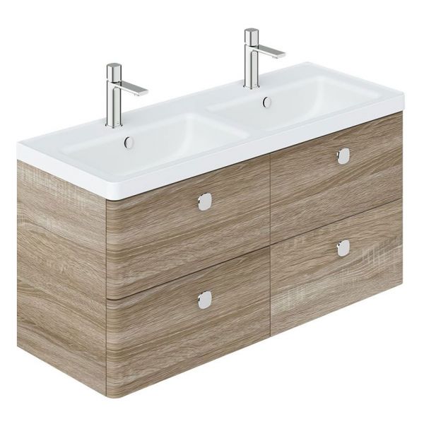 Vado Cameo Wall Hung Natural Oak Vanity Unit 1200mm