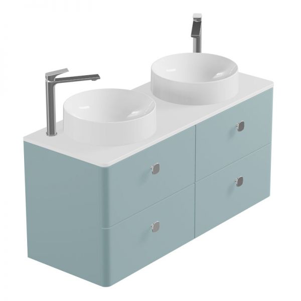 Vado Cameo Wall Hung Cove Blue Worktop Vanity Unit 1200mm #2