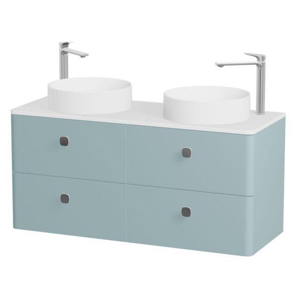 Vado Cameo Wall Hung Cove Blue Worktop Vanity Unit 1200mm