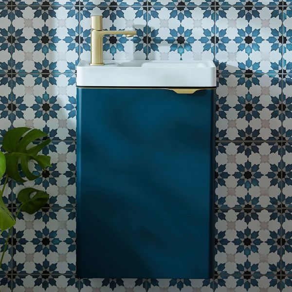 Vado Cameo Wall Hung Atlantic Blue Cloakroom Unit 400mm #2