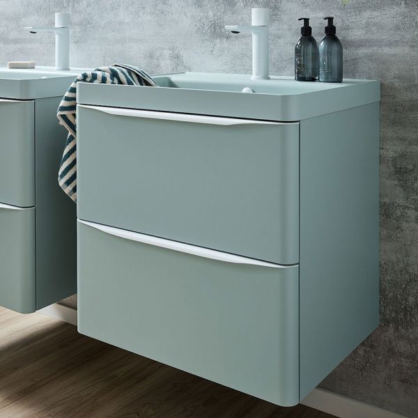 Vado Cameo Wall Hung Cove Blue Vanity Unit 600mm #2