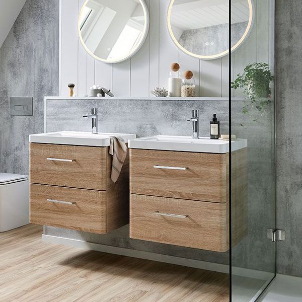 Vado Cameo Wall Hung Natural Oak Vanity Unit 600mm #3