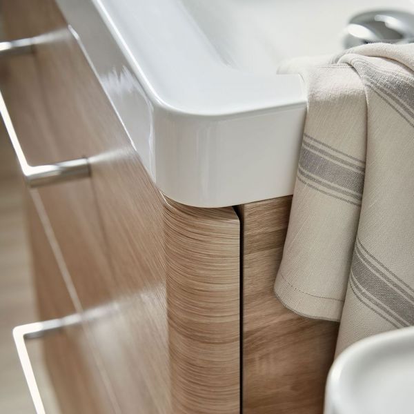 Vado Cameo Wall Hung Natural Oak Vanity Unit 600mm #4