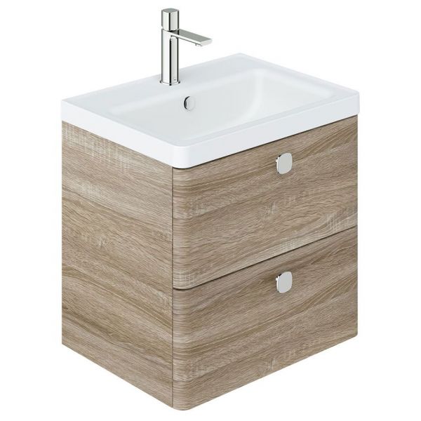 Vado Cameo Wall Hung Natural Oak Vanity Unit 600mm