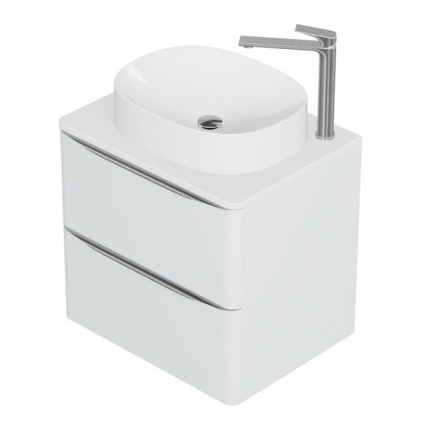 Vado Cameo Wall Hung Arctic White Worktop Vanity Unit 600mm
