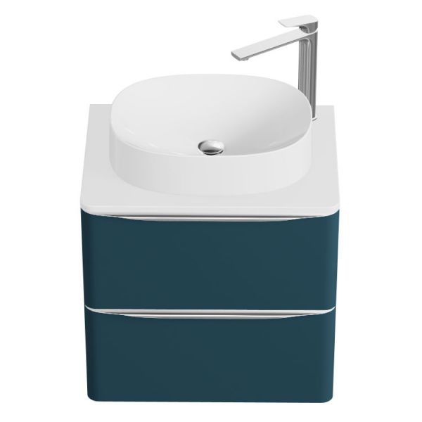 Vado Cameo Wall Hung Atlantic Blue Worktop Vanity Unit 600mm #2