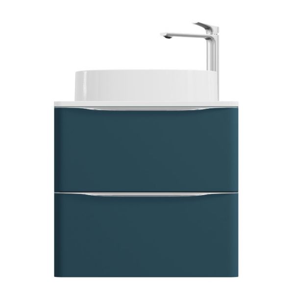 Vado Cameo Wall Hung Atlantic Blue Worktop Vanity Unit 600mm #3