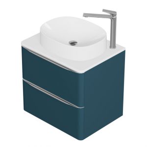 Vado Cameo Wall Hung Atlantic Blue Worktop Vanity Unit 600mm