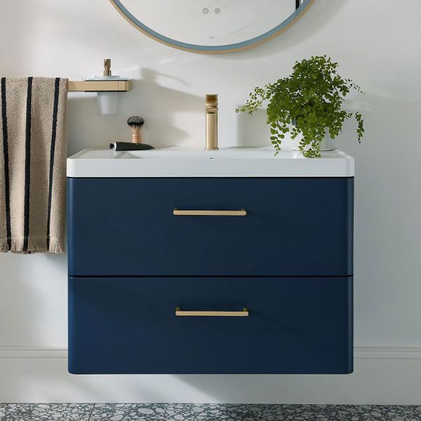 Vado Cameo Wall Hung Atlantic Blue Vanity Unit 800mm #2