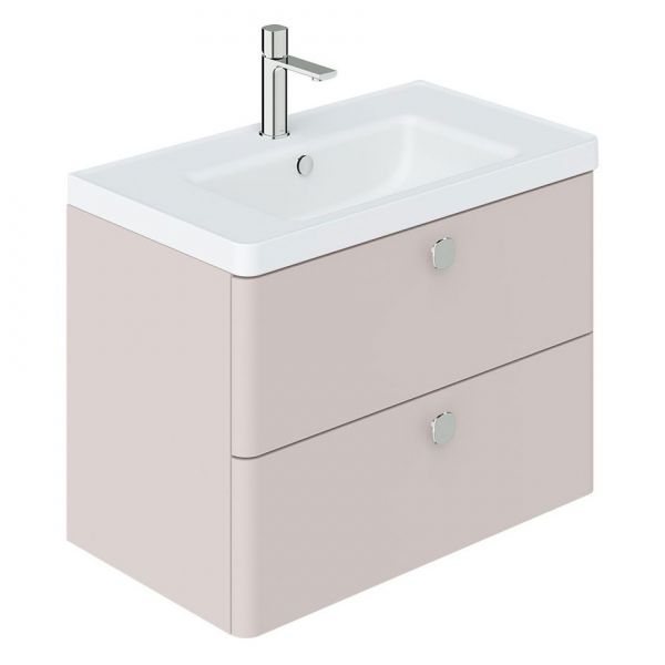 Vado Cameo Wall Hung Pink Clay Vanity Unit 800mm