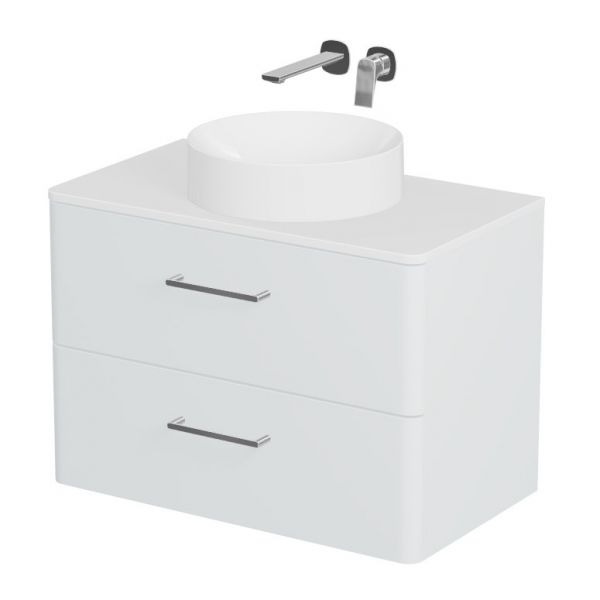 Vado Cameo Wall Hung Arctic White Worktop Vanity Unit 800mm #3