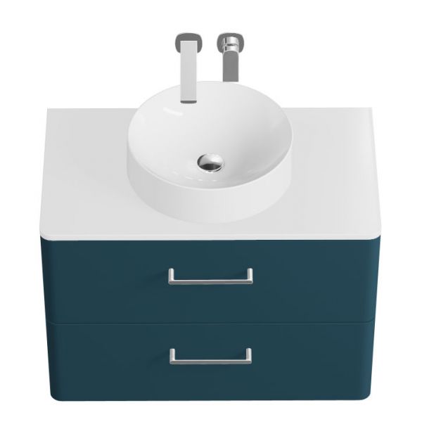 Vado Cameo Wall Hung Atlantic Blue Worktop Vanity Unit 800mm #2