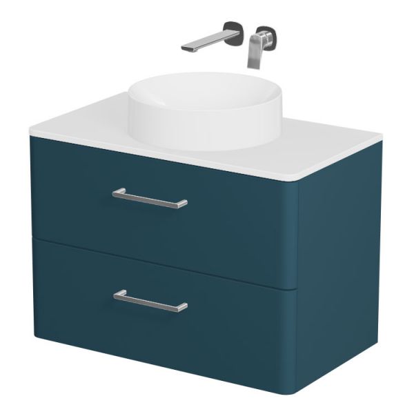 Vado Cameo Wall Hung Atlantic Blue Worktop Vanity Unit 800mm #3